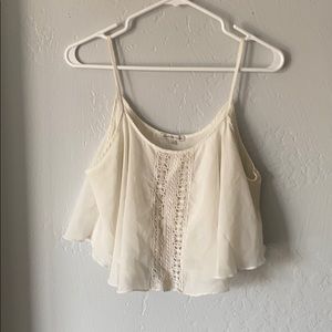 White crop top blouse